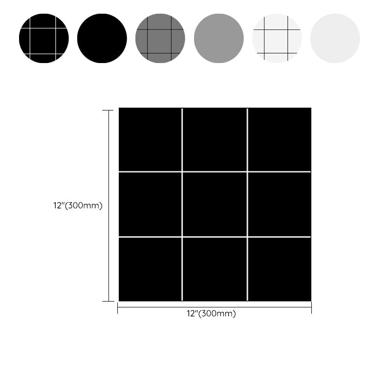 Plastic Square Peel & Stick Mosaic Tile Grid for Backsplash
