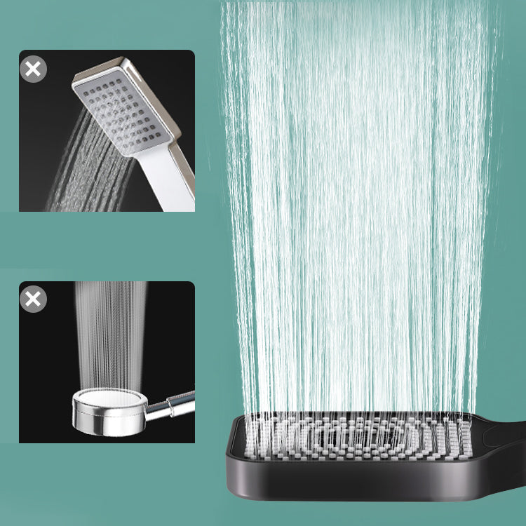 Contemporary Square Handheld Showerhead 3 Setting Spray Head