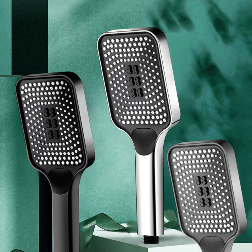 Contemporary Square Handheld Showerhead 3 Setting Spray Head