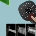 Contemporary Handheld Supercharged Shower Head Square Metal Spray Head