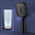 Contemporary Fixed Head Square Supercharged Showerhead Combo