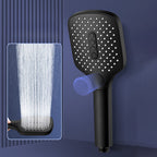 Contemporary Fixed Head Square Supercharged Showerhead Combo
