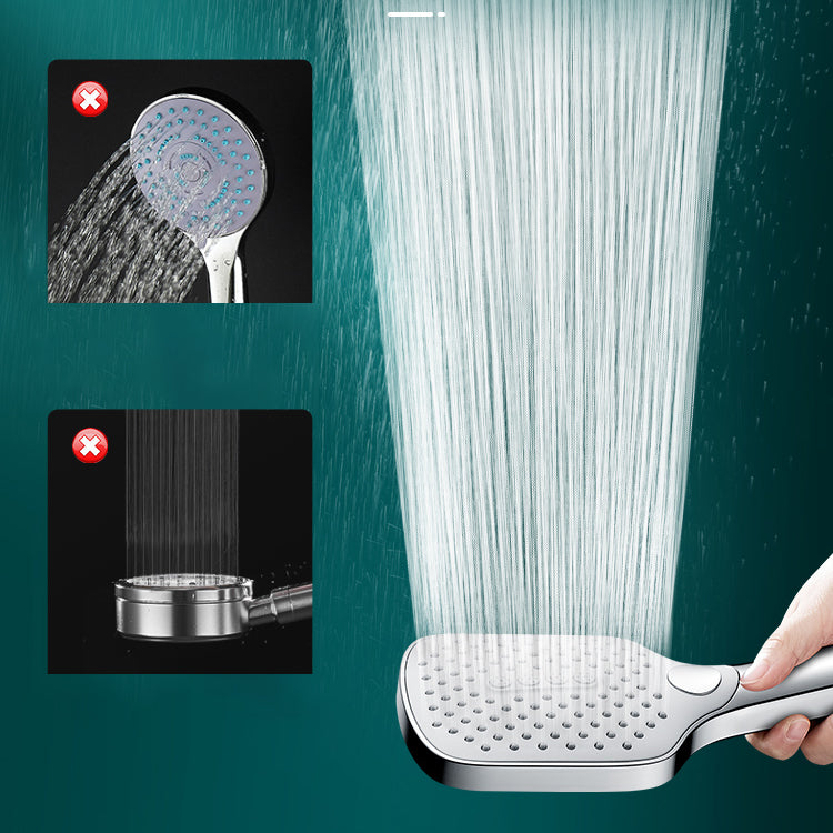 Contemporary Fixed Head Square Supercharged Showerhead Combo