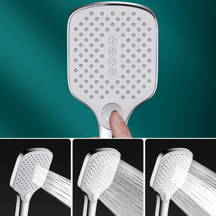 Contemporary Fixed Head Square Supercharged Showerhead Combo