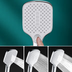 Contemporary Fixed Head Square Supercharged Showerhead Combo