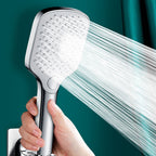 Contemporary Fixed Head Square Supercharged Showerhead Combo
