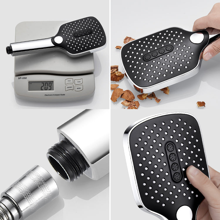 Contemporary portable super rechargeable shower head square spray head