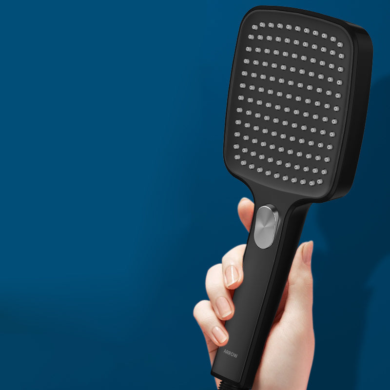 Contemporary Handheld Showerhead Square Three-Speed Spray Head