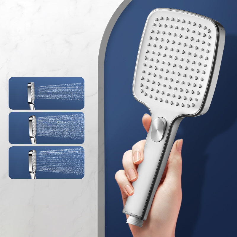 Contemporary Handheld Showerhead Square Three-Speed Spray Head