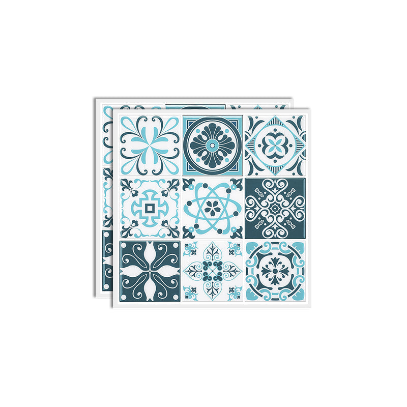 Plastic Peel & Stick Tile Square Stain Resistant Wallpaper for Back Wall