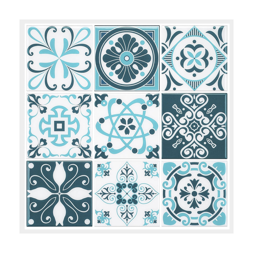 Plastic Peel & Stick Tile Square Stain Resistant Wallpaper for Back Wall