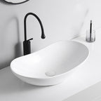 Modern Vessel Sink Porcelain Rectangular Vessel Sink (Not Including Faucet)