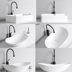 Modern Vessel Sink Porcelain Rectangular Vessel Sink (Not Including Faucet)