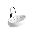 Modern Vessel Sink Porcelain Rectangular Vessel Sink (Not Including Faucet)