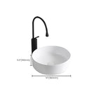 Modern Vessel Sink Porcelain Rectangular Vessel Sink (Not Including Faucet)