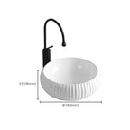 Modern Vessel Sink Porcelain Rectangular Vessel Sink (Not Including Faucet)