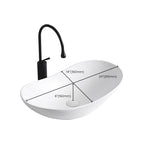 Modern Vessel Sink Porcelain Rectangular Vessel Sink (Not Including Faucet)