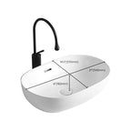 Modern Vessel Sink Porcelain Rectangular Vessel Sink (Not Including Faucet)