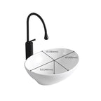 Modern Vessel Sink Porcelain Rectangular Vessel Sink (Not Including Faucet)