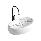 Modern Vessel Sink Porcelain Rectangular Vessel Sink (Not Including Faucet)