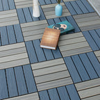 Interlocking composite deck tiles Striped pattern patio tiles