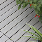 Interlocking composite deck tiles Striped pattern patio tiles