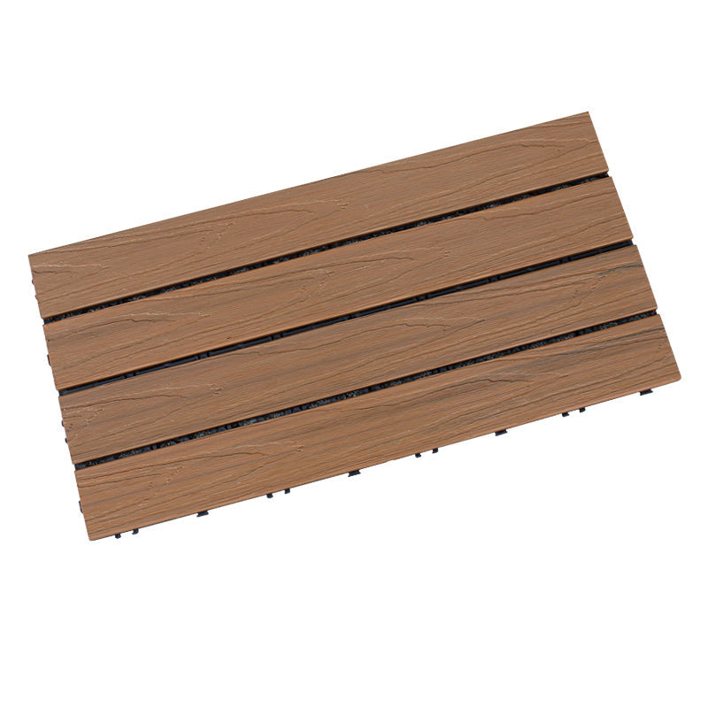 Interlocking composite deck tiles Striped pattern patio tiles