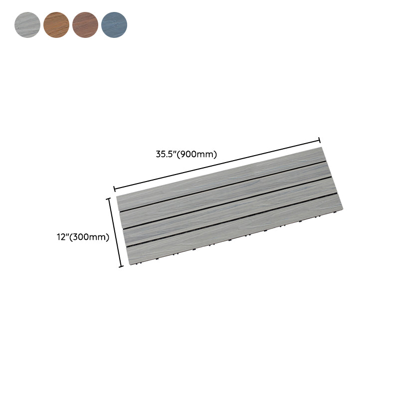 Interlocking composite deck tiles Striped pattern patio tiles