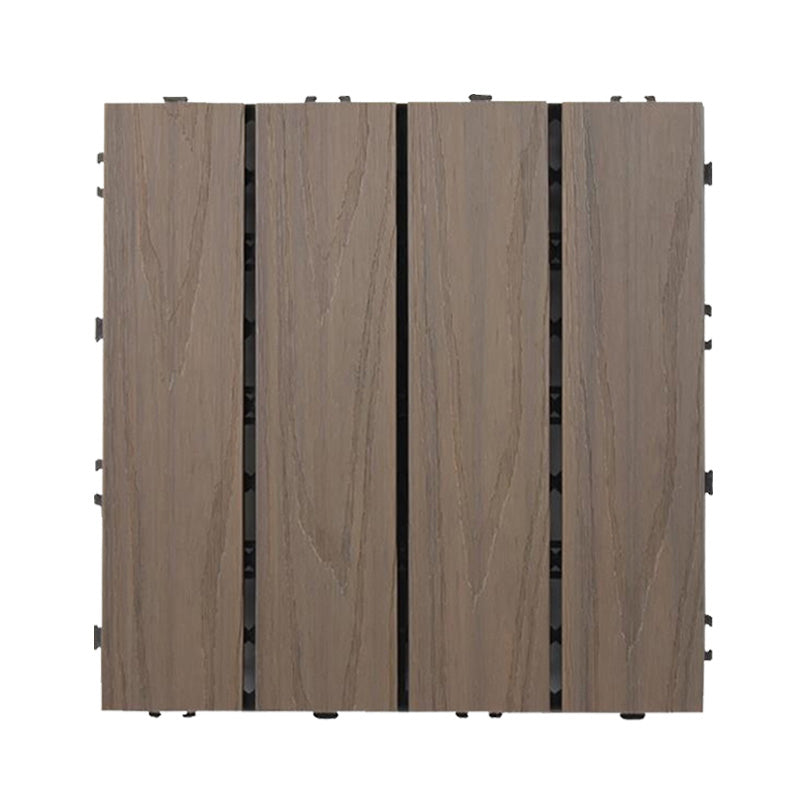 Square Patio Tiles Interlocking Striped Pattern Deck Board