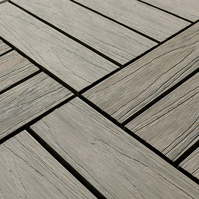 Square Patio Tiles Interlocking Striped Pattern Deck Board