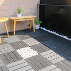 Striped pattern terrace tiles interlocking tiles kit outdoor patio