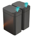 Set of 2 Smart Sensor Trash Cans – Touchless and Compact (Black)