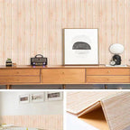 Modern Tin Back Wall Panel Smooth Wall Ceiling Wood Grain Design Set of 1