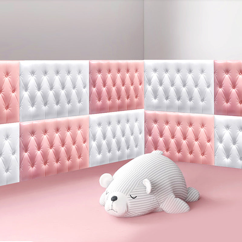 Modern Wall Panel Smooth Wall Indoor Upholstered Board Set of 4
