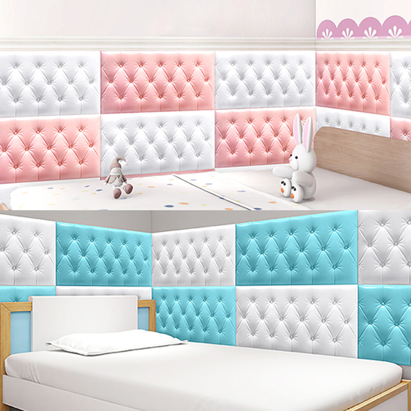 Modern Wall Panel Smooth Wall Indoor Upholstered Board Set of 4