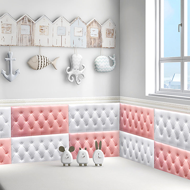 Modern Wall Panel Smooth Wall Indoor Upholstered Board Set of 4