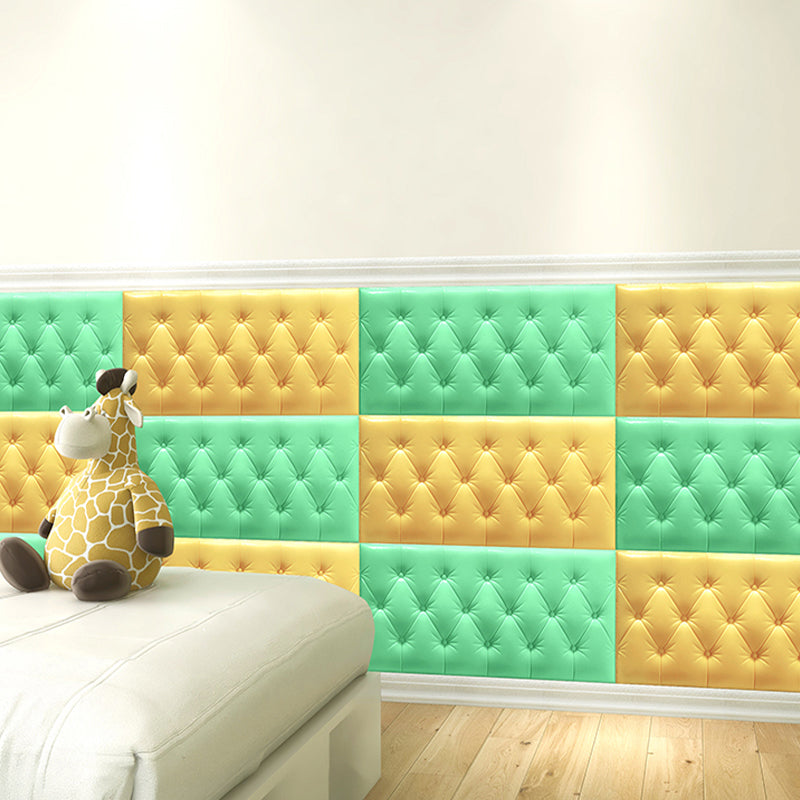 Modern Wall Panel Smooth Wall Indoor Upholstered Board Set of 4