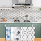 Square Peel and Stick Back Wall Modern Plastic Peel and Stick Back Wall