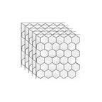 Square Peel and Stick Back Wall Modern Plastic Peel and Stick Back Wall