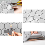 Square Peel and Stick Back Wall Modern Plastic Peel and Stick Back Wall