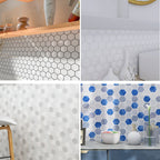 Square Peel and Stick Back Wall Modern Plastic Peel and Stick Back Wall