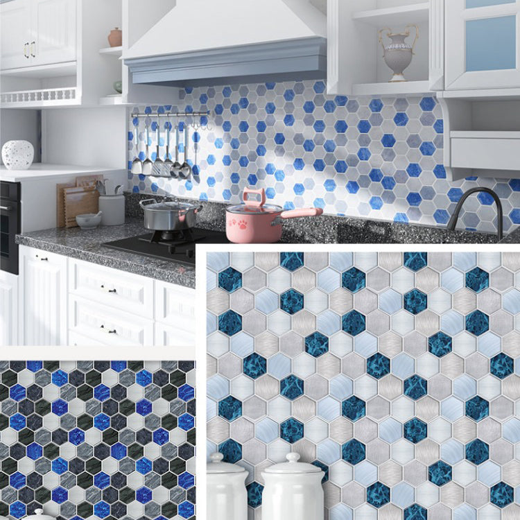 Square Peel and Stick Back Wall Modern Plastic Peel and Stick Back Wall