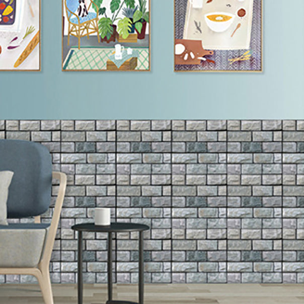 Plastic Peel-and-Stick Tiles Indoor Subway Tiles Wallpaper with waterproof