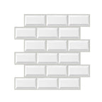 Plastic Peel-and-Stick Tiles Indoor Subway Tiles Wallpaper with waterproof