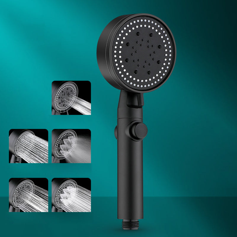 5 Sprays Shower Head Round Wall Mounted Plastic Wall Connector Holder Handheld Shower Head