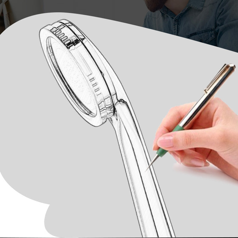 Round Handheld Shower Head made of Plastic Contemporary Style Shower Head
