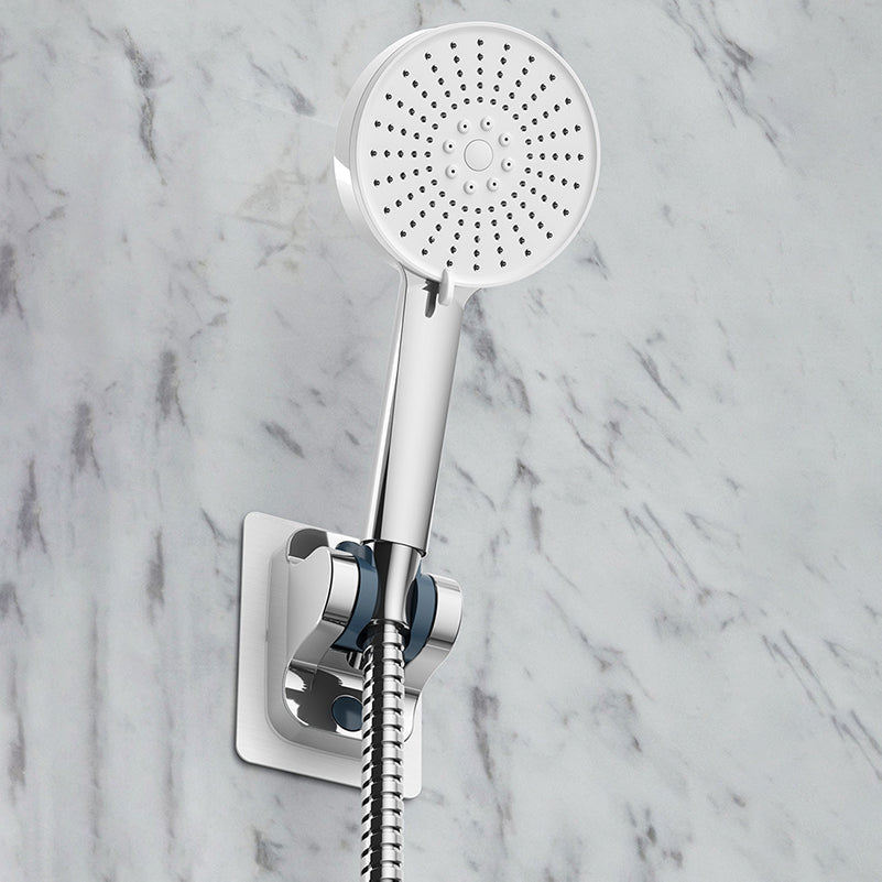 Plastic Handheld Showerhead Round Hand Shower with Self-Cleaning