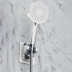 Plastic Handheld Showerhead Round Hand Shower with Self-Cleaning