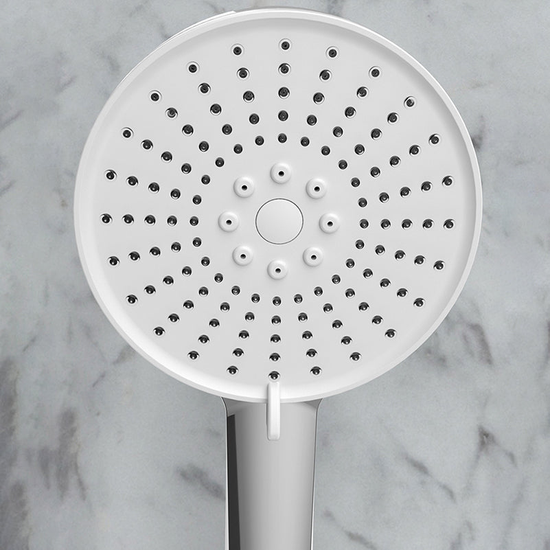 Plastic Handheld Showerhead Round Hand Shower with Self-Cleaning