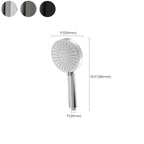 Plastic Handheld Showerhead Round Hand Shower with Self-Cleaning